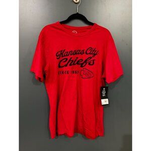 NWT '47 Brand Kansas City Chiefs Red & Black T Shirt, size L MSRP $40